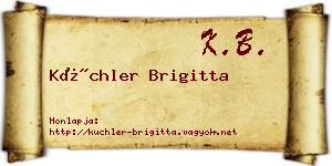 Küchler Brigitta névjegykártya